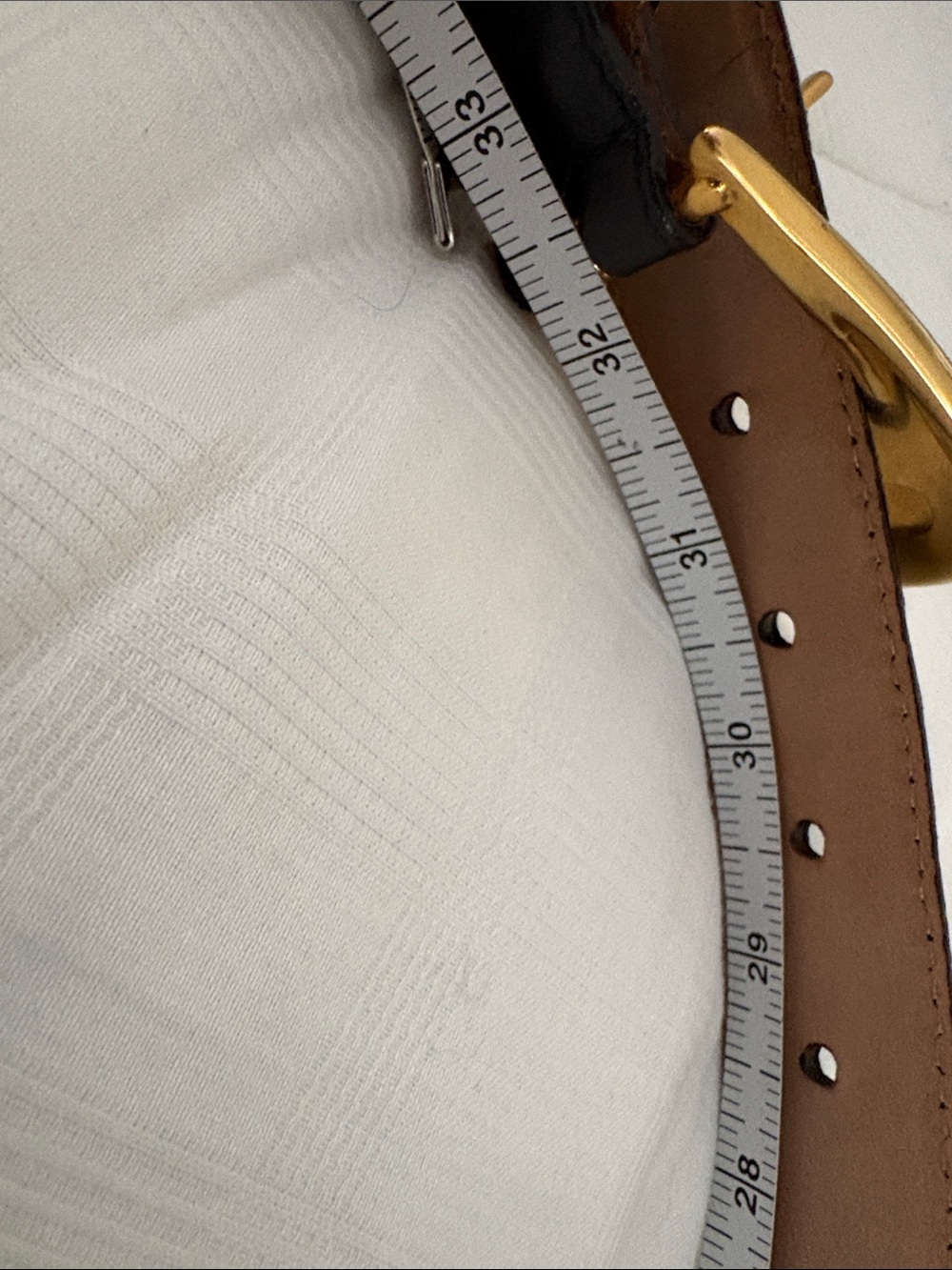 Donna Karan Black Leather Belt with Gold Buckle - Picture 10 of 10